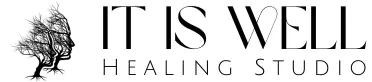 A black and white logo of the word " is "